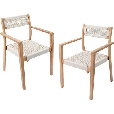 SANS MARQUE Mobili Da Giardino No-name Arawa Legno Acacia Impilabile 2 Pz SANS MARQUE Mobili Da Giardino No-name Arawa Legno Acacia Impilabile 2 Pz