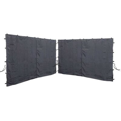 QUICK-STAR - 2 Seitenteile Mit Rv 300x195cm Anthrazit Für Rank Pavillon 3x3m Seitenwand Ral 7012 QUICK-STAR - 2 Seitenteile Mit Rv 300x195cm Anthrazit Für Rank Pavillon 3x3m Seitenwand Ral 7012