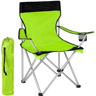 BAKAJI Sedia Pieghevole Da Campeggio Con Borsa Camping Sedia Spiaggia Da Esterno Verde BAKAJI Sedia Pieghevole Da Campeggio Con Borsa Camping Sedia Spiaggia Da Esterno Verde