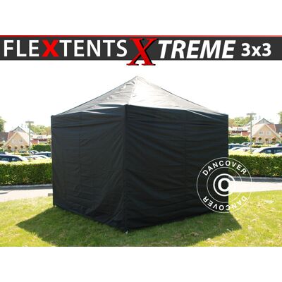 DANCOVER Gazebo Pieghevole Gazebo Rapido Flextents Xtreme 50 3x3m Nero, DANCOVER Gazebo Pieghevole Gazebo Rapido Flextents Xtreme 50 3x3m Nero,