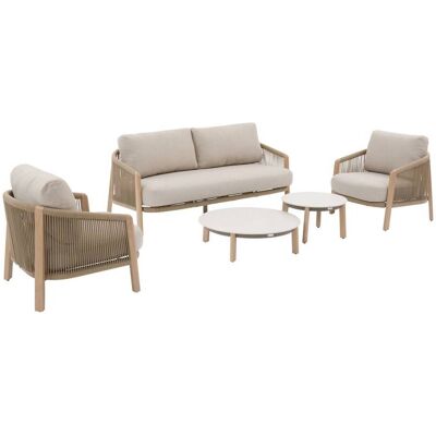 HESPERIDE Set Di Mobili Da Giardino Nelora 5 Posti Beige - Hespéride HESPERIDE Set Di Mobili Da Giardino Nelora 5 Posti Beige - Hespéride