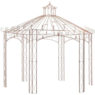 vidaXL Padiglione da Giardino Marrone Anticato 4 m Ferro - Padiglione da Giardino vidaXL Padiglione da Giardino Marrone Anticato 4 m Ferro - Padiglione da Giardino