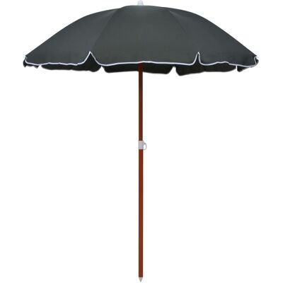 Parapioggia vidaXL con Pali in Acciaio 180cm Antracite - Ombrello da Esterno Parapioggia vidaXL con Pali in Acciaio 180cm Antracite - Ombrello da Esterno