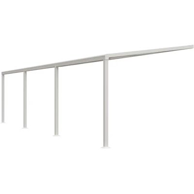Unique Pergola Addossata In Alluminio Con Tetto Scorrevole 27 M² Bianco - Izeda Unique Pergola Addossata In Alluminio Con Tetto Scorrevole 27 M² Bianco - Izeda
