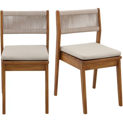 MILIBOO Sedie Da Giardino In Legno Massiccio E Corda Intrecciata (set Di 2) Zephyr MILIBOO Sedie Da Giardino In Legno Massiccio E Corda Intrecciata (set Di 2) Zephyr