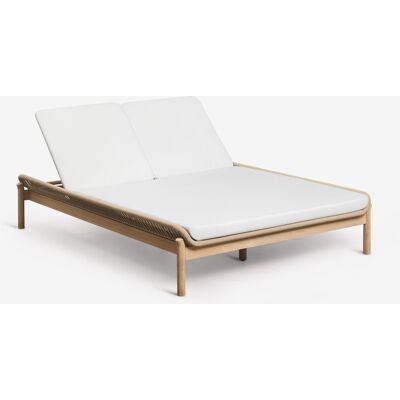 SKLUM Lettino Doppio Reclinabile In Legno Di Acacia E Corda Intrecciata Karvia SKLUM Lettino Doppio Reclinabile In Legno Di Acacia E Corda Intrecciata Karvia