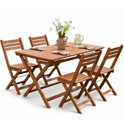 Juskys Set Di Mobili Da Giardino Rimini In Legno Di Acacia Set Da Giardino Composto Da 5 Pezzi Con Tavolo E 4 Sedie Juskys Set Di Mobili Da Giardino Rimini In Legno Di Acacia Set Da Giardino Composto Da 5 Pezzi Con Tavolo E 4 Sedie