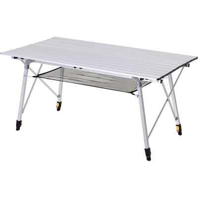 Zone Tavolo Da Picnic Pieghevole, Tavolo Pieghevole, Tavolo Da Campeggio Regolabile In Altezza, Incl. Borsa Da Trasporto, Alluminio, Argento, 120 X 69 X 59-78 Cm Zone Tavolo Da Picnic Pieghevole, Tavolo Pieghevole, Tavolo Da Campeggio Regolabile In Altezza, Incl. Borsa Da Trasporto, Alluminio, Argento, 120 X 69 X 59-78 Cm