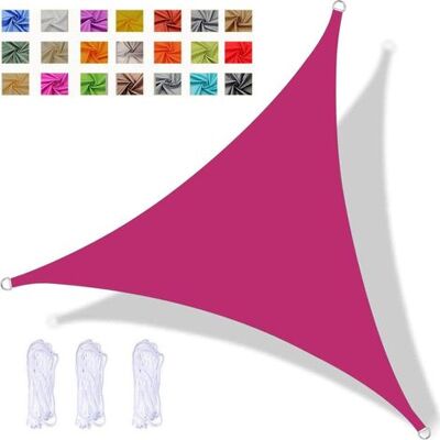 ABYSSE Vela Parasole Triangolare, Impermeabile, Con Protezione Uv, Per Giardino, Terrazzo, Cortile, Con Corda (4x4x4 M, Rosa) ABYSSE Vela Parasole Triangolare, Impermeabile, Con Protezione Uv, Per Giardino, Terrazzo, Cortile, Con Corda (4x4x4 M, Rosa)