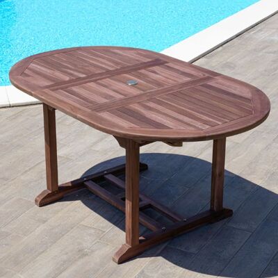 SAN MARCO - Tavolo Ovale Allungabile In Teak Fino A 160 Cm SAN MARCO - Tavolo Ovale Allungabile In Teak Fino A 160 Cm