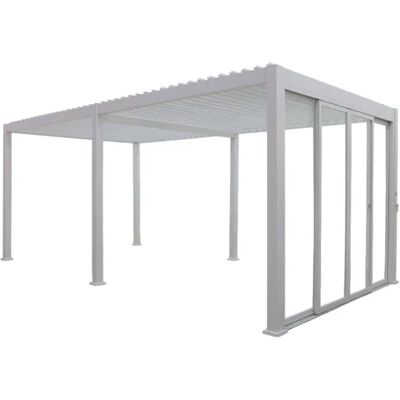 EUROGARDEN Set 4 Vetri Scorrevoli Per Pergola Bioclimatica "atena" In Vetro Temperato Bianco Lato 3 Mt EUROGARDEN Set 4 Vetri Scorrevoli Per Pergola Bioclimatica "atena" In Vetro Temperato Bianco Lato 3 Mt