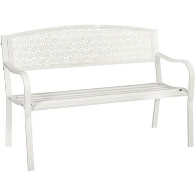 PAPILLON - 8042485 Panca Jardin Dothan Bianco 128 X 56 X 85 (h). Cm, Lega Di Acciaio, Multicolore, Xl PAPILLON - 8042485 Panca Jardin Dothan Bianco 128 X 56 X 85 (h). Cm, Lega Di Acciaio, Multicolore, Xl