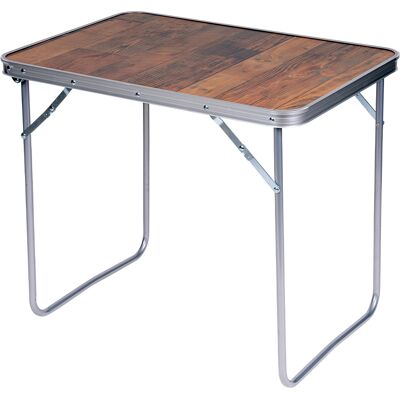 BAKAJI Tavolo Da Campeggio Picnic Effetto Legno Tavolino Pieghevole Esterni 70x50x60cm BAKAJI Tavolo Da Campeggio Picnic Effetto Legno Tavolino Pieghevole Esterni 70x50x60cm