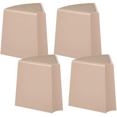 BELIANI Set Da 4 Sgabelli Da Giardino Per Esterni Impilabili, In Materiale Sintetico Beige Evros BELIANI Set Da 4 Sgabelli Da Giardino Per Esterni Impilabili, In Materiale Sintetico Beige Evros