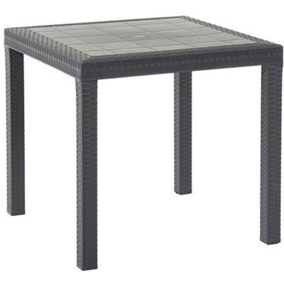 BICA - Tavolo Quadrato 80x80cm Per Interno Ed Esterno In Polipropilene Dallas Antracite BICA - Tavolo Quadrato 80x80cm Per Interno Ed Esterno In Polipropilene Dallas Antracite