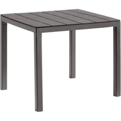 BICA Tavolo Da Esterno Doge In Polipropilene Effetto Legno Tortora 78x78x74 Cm BICA Tavolo Da Esterno Doge In Polipropilene Effetto Legno Tortora 78x78x74 Cm