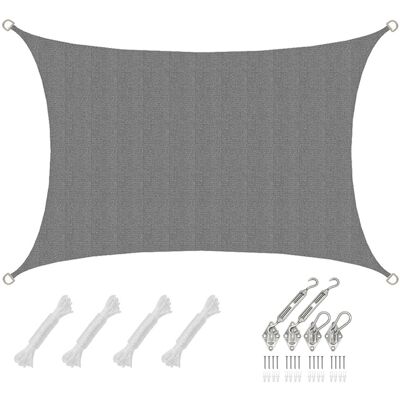 Amanka - 3x2 Vela Solare Rettangolare Traspirante - Tenda Da Sole Con Fissaggio Inox Amanka - 3x2 Vela Solare Rettangolare Traspirante - Tenda Da Sole Con Fissaggio Inox
