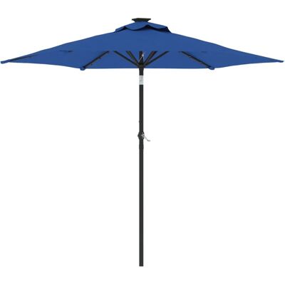 HELLOSHOP26 Ombrellone Da Giardino Inclinabile Con Manovella 225 X 225 X 212 Cm Protezione Uv Design Moderno In Poliestere Azzurro 020056374 HELLOSHOP26 Ombrellone Da Giardino Inclinabile Con Manovella 225 X 225 X 212 Cm Protezione Uv Design Moderno In Poliestere Azzurro 020056374