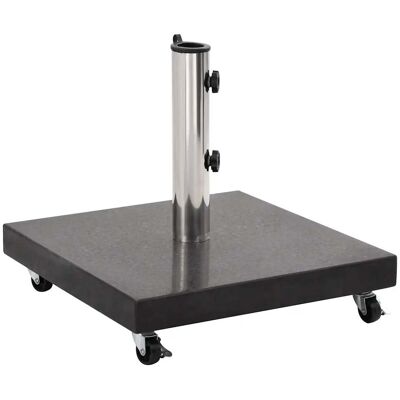 HELLOSHOP26 Base Quadrata Per Ombrellone 45 X 45 X 5 Cm Con Eleganti Ruote Stabilizzatrici In Granito Nero 020045950 HELLOSHOP26 Base Quadrata Per Ombrellone 45 X 45 X 5 Cm Con Eleganti Ruote Stabilizzatrici In Granito Nero 020045950