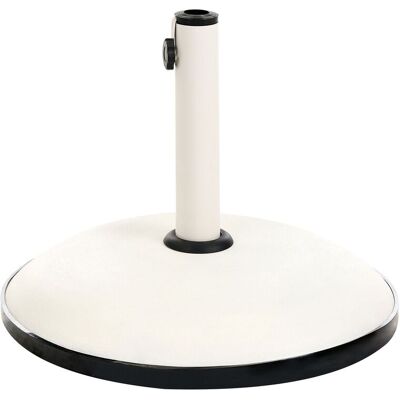 BELIANI Base Tonda Per Ombrellone Da Giardino In Cemento Bianco ⌀ 45 Cm Canzo BELIANI Base Tonda Per Ombrellone Da Giardino In Cemento Bianco ⌀ 45 Cm Canzo