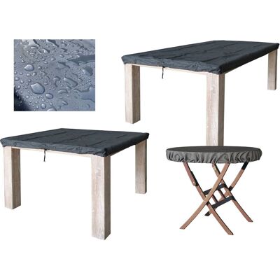 QUICK STAR Tischplattenhülle Wasserdicht Grau Mehrere Größen Eckig & Rund Schutzhülle Mit Gummizug QUICK STAR Tischplattenhülle Wasserdicht Grau Mehrere Größen Eckig & Rund Schutzhülle Mit Gummizug