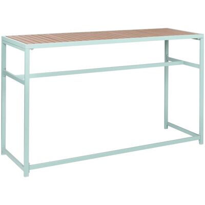 BELIANI Tavolo Da Pranzo Moderno Da Giardino In Acciaio E Polipropilene Verde Chiaro 150 X 50 Cm Avetrana BELIANI Tavolo Da Pranzo Moderno Da Giardino In Acciaio E Polipropilene Verde Chiaro 150 X 50 Cm Avetrana