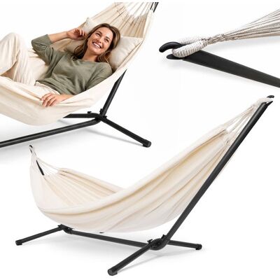 OEM Set Amaca + Telaio - Hypermotion - Hyp73 Hamsetsol 2 - Amaca 200×150 Cm - Telaio In Acciaio Verniciato A Polvere - Montaggio Senza Attrezzi OEM Set Amaca + Telaio - Hypermotion - Hyp73 Hamsetsol 2 - Amaca 200×150 Cm - Telaio In Acciaio Verniciato A Polvere - Montaggio Senza Attrezzi