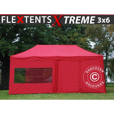 DANCOVER Gazebo Pieghevole Gazebo Rapido Flextents Xtreme 50 3x6m Rosso, DANCOVER Gazebo Pieghevole Gazebo Rapido Flextents Xtreme 50 3x6m Rosso,