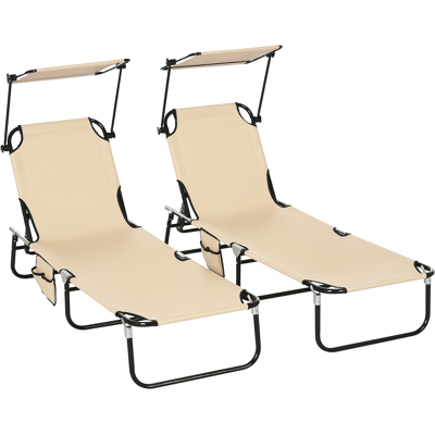 Zone Set Da 2 Lettini Prendisole Pieghevoli Sdraio Da Giardino Con Tetto Parasole Schienale Regolabile Su 5 Livelli Marrone Zone Set Da 2 Lettini Prendisole Pieghevoli Sdraio Da Giardino Con Tetto Parasole Schienale Regolabile Su 5 Livelli Marrone