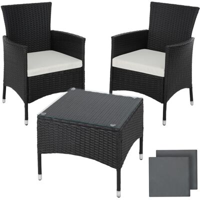 HELLOSHOP26 Set Di Mobili Da Giardino In Vimini Sintetico A 2 Posti Con 2 Set Di Coperture Nere 2108068 HELLOSHOP26 Set Di Mobili Da Giardino In Vimini Sintetico A 2 Posti Con 2 Set Di Coperture Nere 2108068