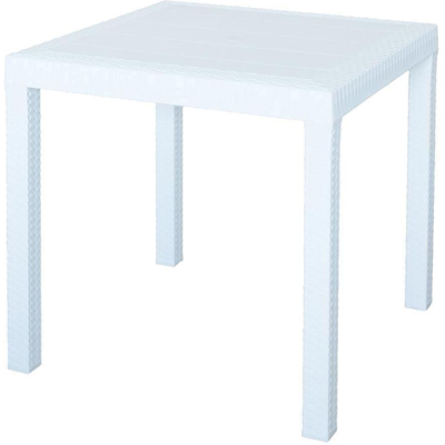 BICA - Tavolo Quadrato 80x80cm Per Interno Ed Esterno In Polipropilene Dallas Bianco BICA - Tavolo Quadrato 80x80cm Per Interno Ed Esterno In Polipropilene Dallas Bianco