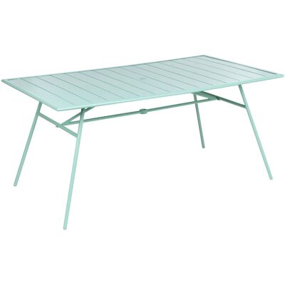 BELIANI Tavolo Da Giardino 160 X 90 Cm In Ferro Zincato Verniciato A Polvere Verde Menta Terenzo BELIANI Tavolo Da Giardino 160 X 90 Cm In Ferro Zincato Verniciato A Polvere Verde Menta Terenzo