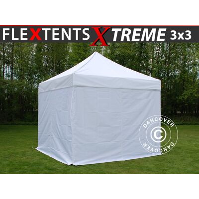 DANCOVER - Gazebo Pieghevole Gazebo Rapido Flextents Xtreme 50 3x3m Bianco, DANCOVER - Gazebo Pieghevole Gazebo Rapido Flextents Xtreme 50 3x3m Bianco,