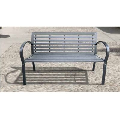 PAPILLON - Panchina In Acciaio Tulsa Grigia Cm.126x56x80h Arredo Giardino Esterno PAPILLON - Panchina In Acciaio Tulsa Grigia Cm.126x56x80h Arredo Giardino Esterno