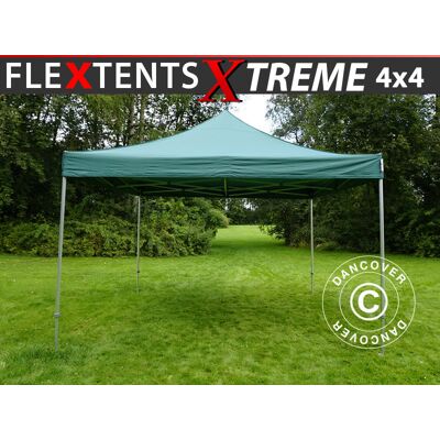 DANCOVER Gazebo Pieghevole Gazebo Rapido Flextents Xtreme 60 4x4m Verde DANCOVER Gazebo Pieghevole Gazebo Rapido Flextents Xtreme 60 4x4m Verde