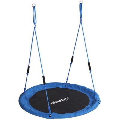 RELAXDAYS Altalena A Nido Rotonda, Maniglie In Schiuma, Bambini, Regolabile, Outdoor, Ø120 Cm, Fino RELAXDAYS Altalena A Nido Rotonda, Maniglie In Schiuma, Bambini, Regolabile, Outdoor, Ø120 Cm, Fino