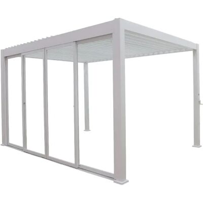 EUROGARDEN Set 4 Vetri Scorrevoli Per Pergola Bioclimatica "atena" In Vetro Temperato Bianco Lato 4 Mt EUROGARDEN Set 4 Vetri Scorrevoli Per Pergola Bioclimatica "atena" In Vetro Temperato Bianco Lato 4 Mt