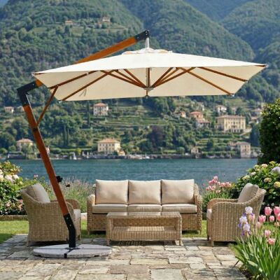 SAN MARCO Ombrellone Da Giardino 3x3 Mt Palo Laterale Con Accessori SAN MARCO Ombrellone Da Giardino 3x3 Mt Palo Laterale Con Accessori