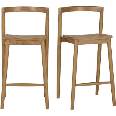 MILIBOO Sgabelli Da Giardino Impilabili In Legno Massello Di Teak H70 Cm (lotto Di 2) Ombak MILIBOO Sgabelli Da Giardino Impilabili In Legno Massello Di Teak H70 Cm (lotto Di 2) Ombak