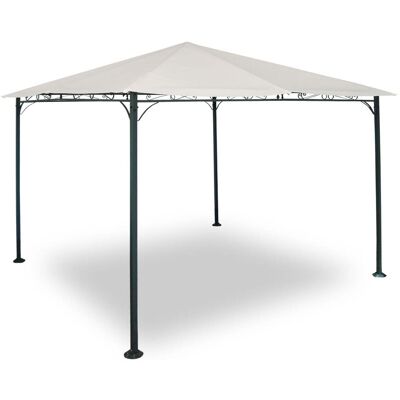 Morel Gazebo Da Giardino 3x3m In Metallo Decò Ecrù Morel Gazebo Da Giardino 3x3m In Metallo Decò Ecrù