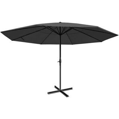 DÉCOSHOP26 Ombrellone Da Mercato Ø 5 M In Alluminio E Poliestere Antracite Senza Base 040008019 DÉCOSHOP26 Ombrellone Da Mercato Ø 5 M In Alluminio E Poliestere Antracite Senza Base 040008019