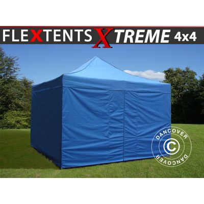 DANCOVER Gazebo Pieghevole Flextents Xtreme 60 4x4m Blu, Incl 4 Fianchi DANCOVER Gazebo Pieghevole Flextents Xtreme 60 4x4m Blu, Incl 4 Fianchi
