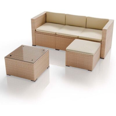 Juskys Set Da Giardino In Polyrattan Punta Cana Crema, Sabbia M Set Da Esterno Per Un Massimo Di 4 Persone Materiale Resistente Juskys Set Da Giardino In Polyrattan Punta Cana Crema, Sabbia M Set Da Esterno Per Un Massimo Di 4 Persone Materiale Resistente