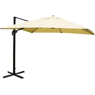 DÉCOSHOP26 Ombrellone A Braccio Estensibile Con Manovella 3,5 X 3,5 M Ø 4,95 M Alluminio E Poliestere Color Crema Senza Base 040011233 DÉCOSHOP26 Ombrellone A Braccio Estensibile Con Manovella 3,5 X 3,5 M Ø 4,95 M Alluminio E Poliestere Color Crema Senza Base 040011233