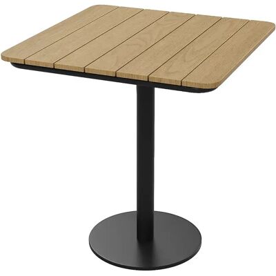 Unique Tavolo Da Giardino Quadrato L.70 Cm In Polywood E Metallo - Nero - Lylios Di Mylia Unique Tavolo Da Giardino Quadrato L.70 Cm In Polywood E Metallo - Nero - Lylios Di Mylia