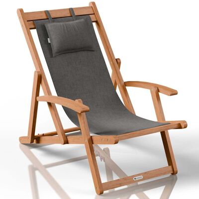 Juskys Sdraio Pieghevole Tavira Antracite Set Da 1 Sdraio Resistente Alle Intemperie In Legno Di Acacia Oliato Juskys Sdraio Pieghevole Tavira Antracite Set Da 1 Sdraio Resistente Alle Intemperie In Legno Di Acacia Oliato