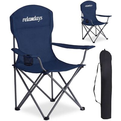 RELAXDAYS Sedie Da Campeggio, Set 2pz, Pieghevoli, Borsa, Portabevande, 150 Kg, Poliestere, Blu RELAXDAYS Sedie Da Campeggio, Set 2pz, Pieghevoli, Borsa, Portabevande, 150 Kg, Poliestere, Blu