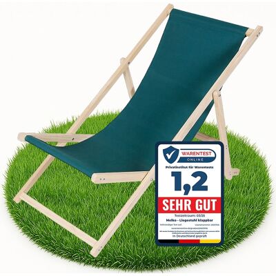 MELKO - Lettino pieghevole verde - verde - legno - Sun lounger MELKO - Lettino pieghevole verde - verde - legno - Sun lounger
