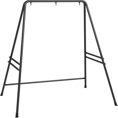 Zone Struttura Per Sedia A Dondolo Sospesa, Robusta E Resistente Alle Intemperie, Interno Ed Esterno, Fino A 150 Kg, Acciaio, 178 X 143 X 180 Cm, Nero Zone Struttura Per Sedia A Dondolo Sospesa, Robusta E Resistente Alle Intemperie, Interno Ed Esterno, Fino A 150 Kg, Acciaio, 178 X 143 X 180 Cm, Nero
