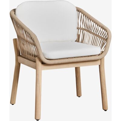 SKLUM Set Di 2 Sedie Da Giardino Con Braccioli In Legno Di Acacia E Corda Intrecciata Karvia SKLUM Set Di 2 Sedie Da Giardino Con Braccioli In Legno Di Acacia E Corda Intrecciata Karvia